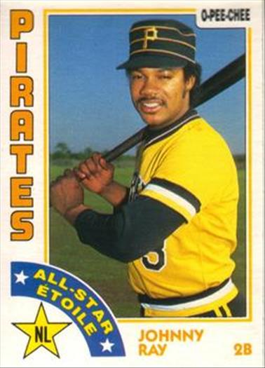 1984 O-Pee-Chee Baseball Cards 387     Johnny Ray AS